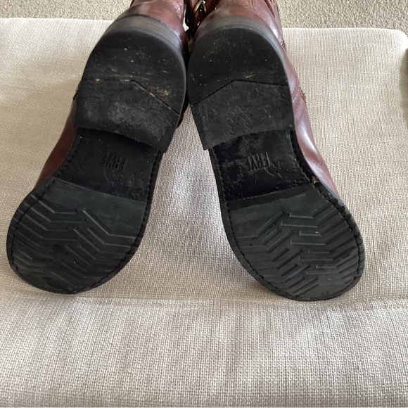 Frye Dark Brown Leather Boots 7 - Picture 7 of 12